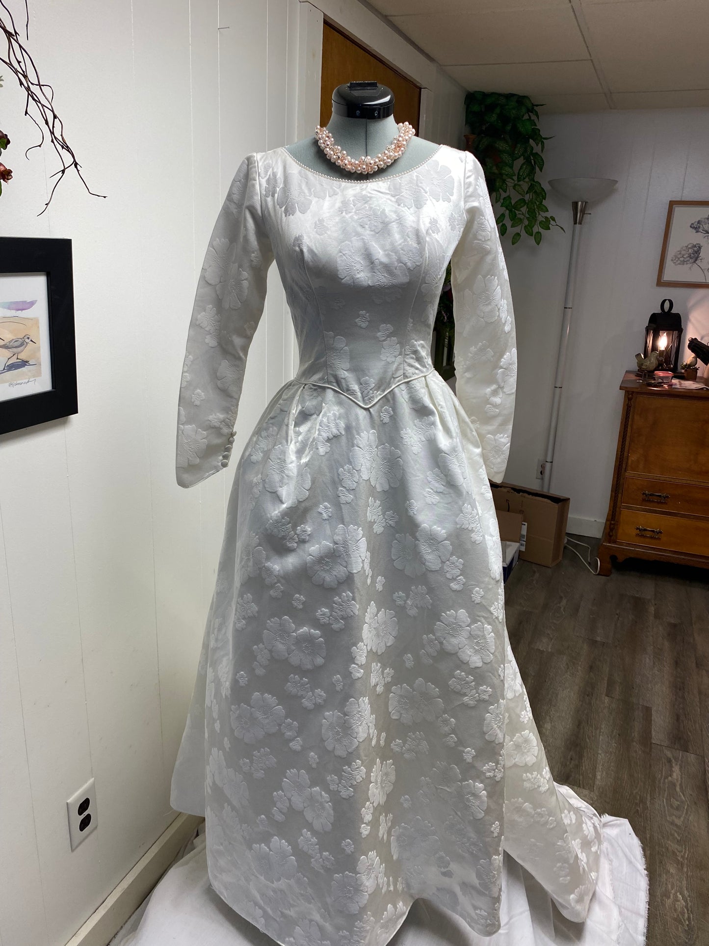 Adeline a vintage 1950s or 1960s wedding dress