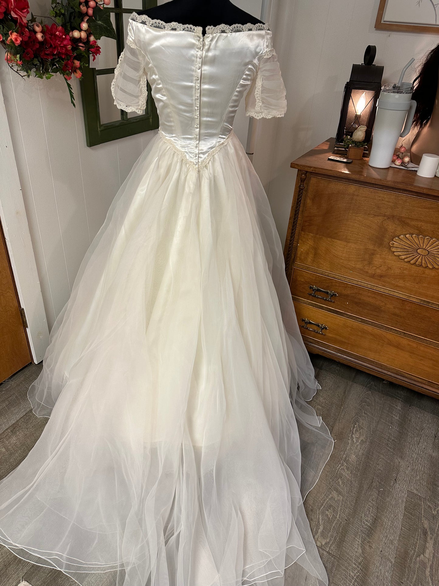 Gigi Is a classic vintage ivory wedding dress from 1960's