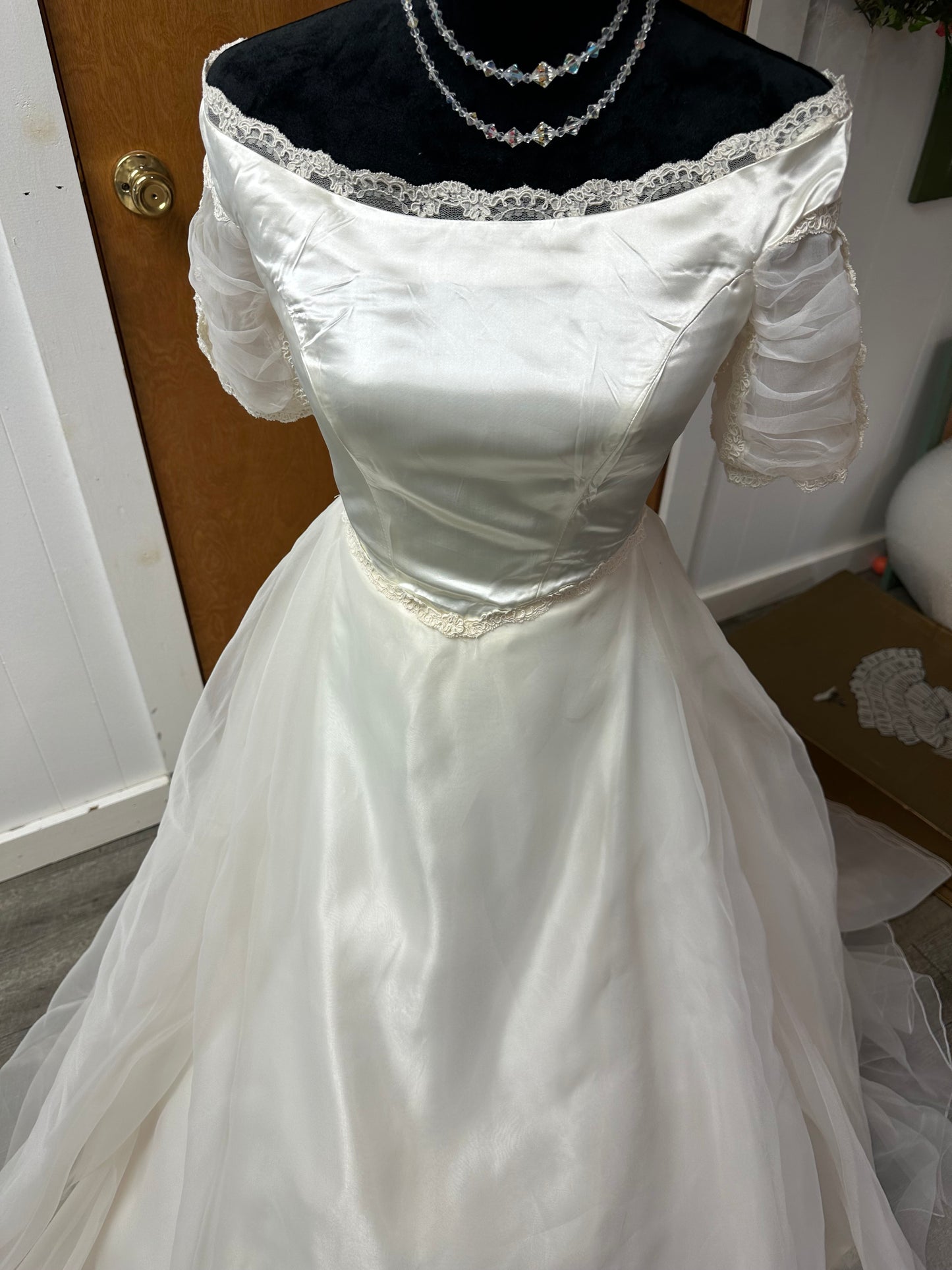 Gigi Is a classic vintage ivory wedding dress from 1960's