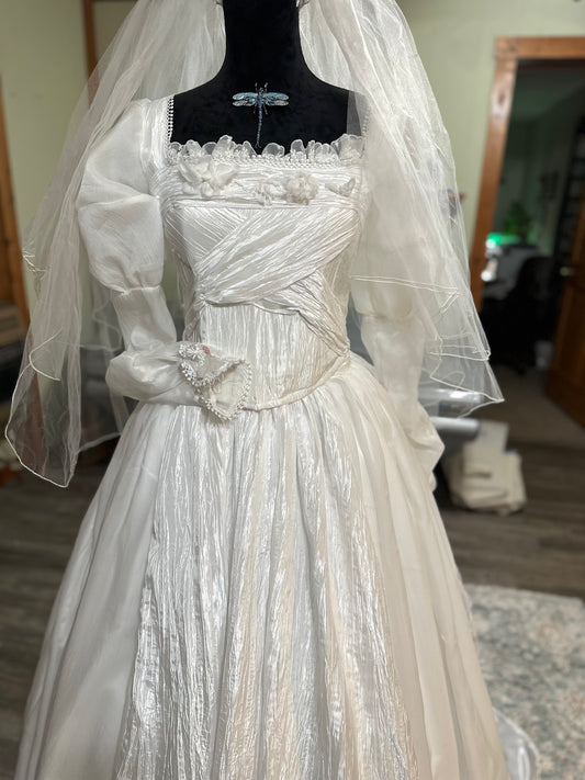 Aoife ( Ea-Fa) a new custom handmade 2-piece corset wedding dress